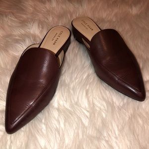 Cole Haan Brown Leather Mules